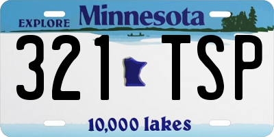 MN license plate 321TSP