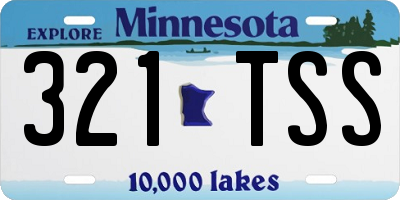 MN license plate 321TSS