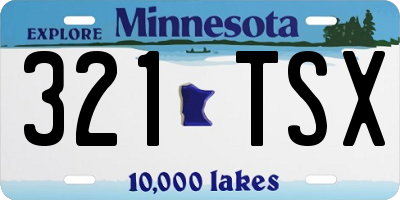 MN license plate 321TSX