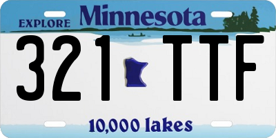 MN license plate 321TTF