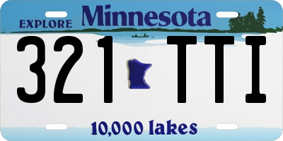 MN license plate 321TTI