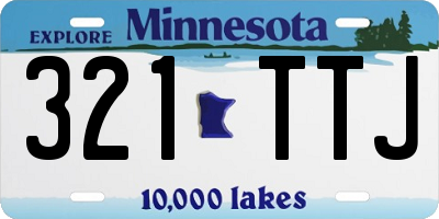 MN license plate 321TTJ