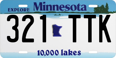 MN license plate 321TTK