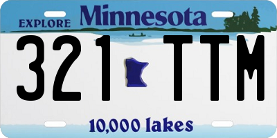 MN license plate 321TTM