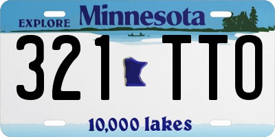 MN license plate 321TTO