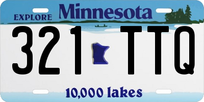 MN license plate 321TTQ