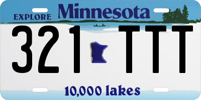 MN license plate 321TTT