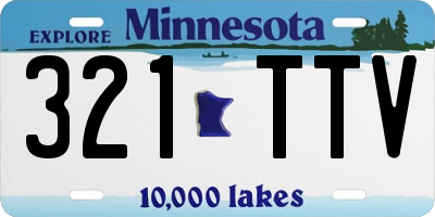 MN license plate 321TTV