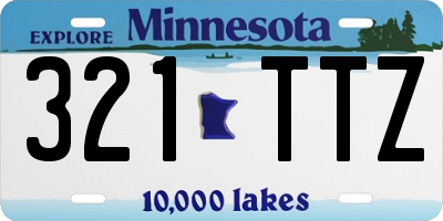 MN license plate 321TTZ