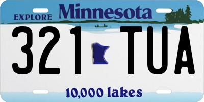 MN license plate 321TUA