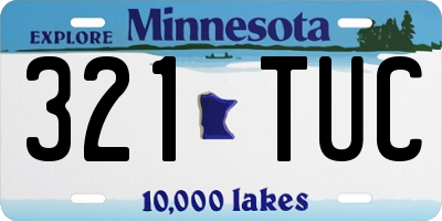 MN license plate 321TUC