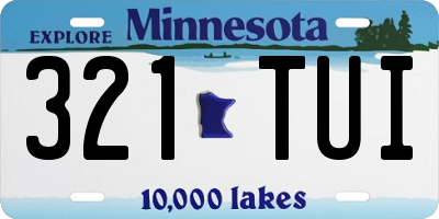 MN license plate 321TUI