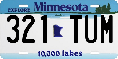 MN license plate 321TUM