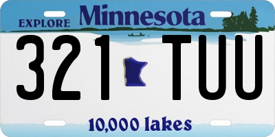 MN license plate 321TUU