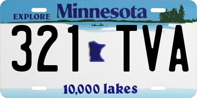 MN license plate 321TVA