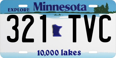 MN license plate 321TVC