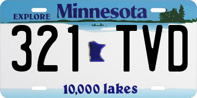 MN license plate 321TVD