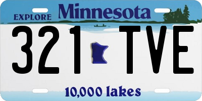 MN license plate 321TVE
