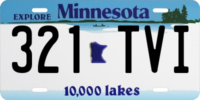 MN license plate 321TVI