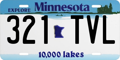 MN license plate 321TVL