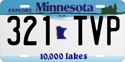 MN license plate 321TVP