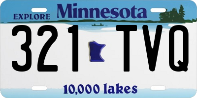 MN license plate 321TVQ