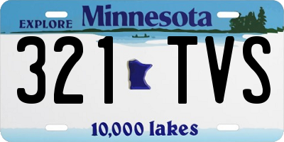 MN license plate 321TVS
