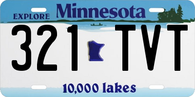 MN license plate 321TVT