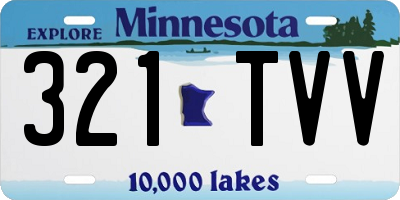 MN license plate 321TVV