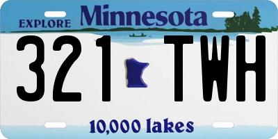 MN license plate 321TWH