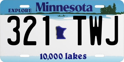 MN license plate 321TWJ