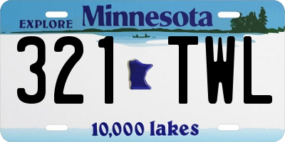 MN license plate 321TWL