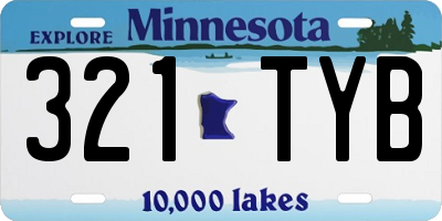 MN license plate 321TYB