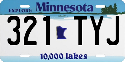 MN license plate 321TYJ