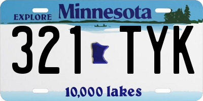 MN license plate 321TYK