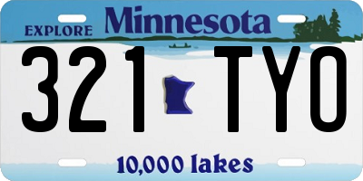 MN license plate 321TYO