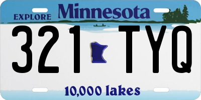 MN license plate 321TYQ