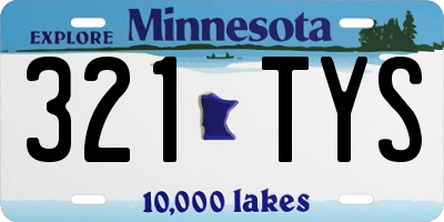 MN license plate 321TYS