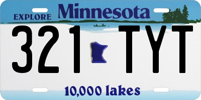 MN license plate 321TYT