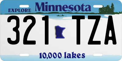 MN license plate 321TZA