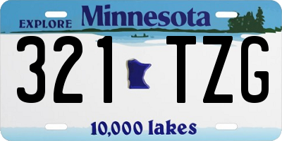 MN license plate 321TZG