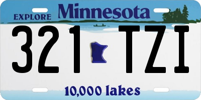 MN license plate 321TZI