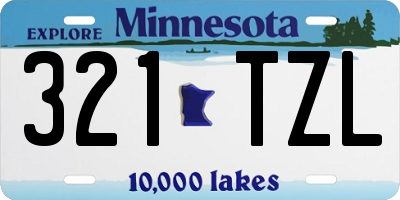 MN license plate 321TZL