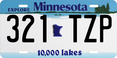 MN license plate 321TZP