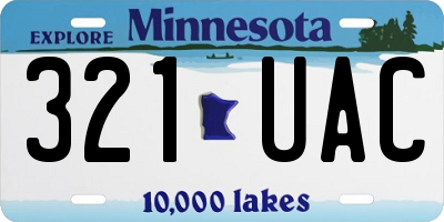 MN license plate 321UAC