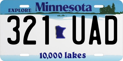 MN license plate 321UAD