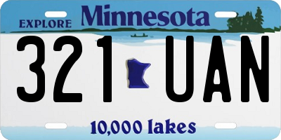 MN license plate 321UAN