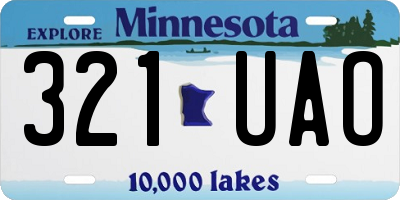 MN license plate 321UAO