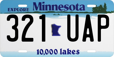 MN license plate 321UAP