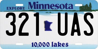 MN license plate 321UAS